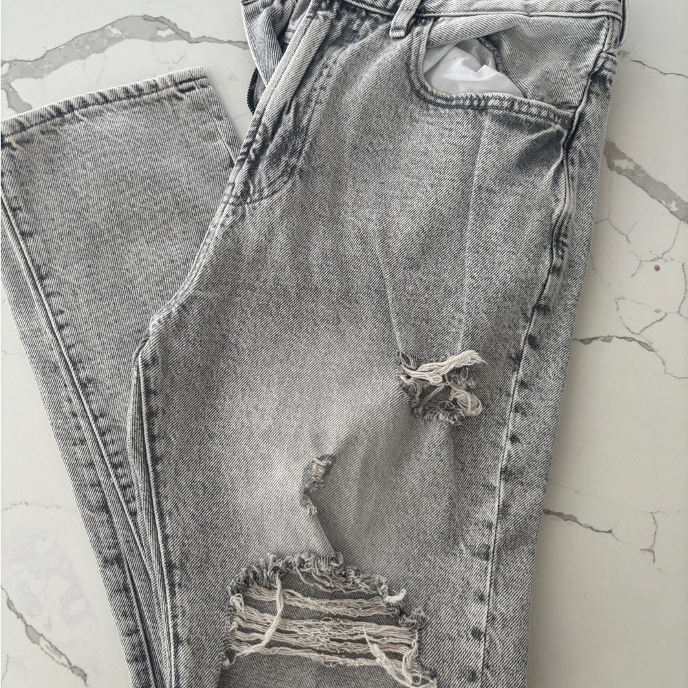 PacSun Gray Skinny Distressed Jeans